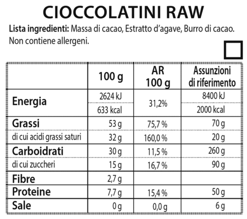 Cioccolatini Raw